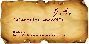 Jelencsics András névjegykártya