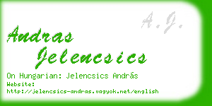 andras jelencsics business card